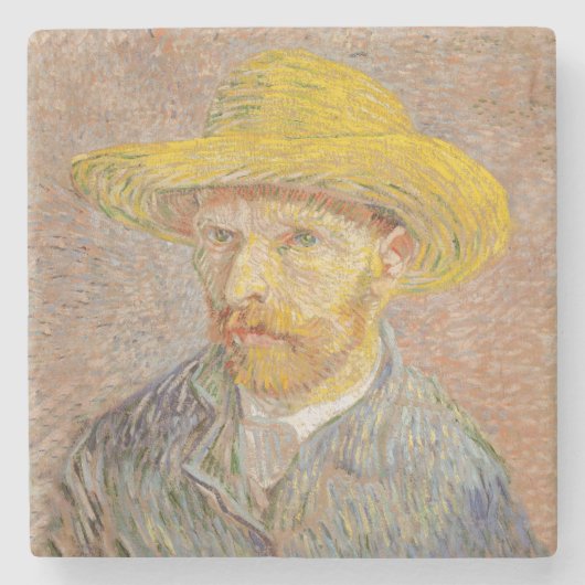 Vincent Van Gogh Self Portrait impressionistisch F Steinuntersetzer (Vorderseite)