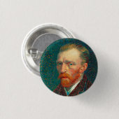 Vincent Van Gogh Self Portrait mit Anzug Fine Art Button (Vorne & Hinten)