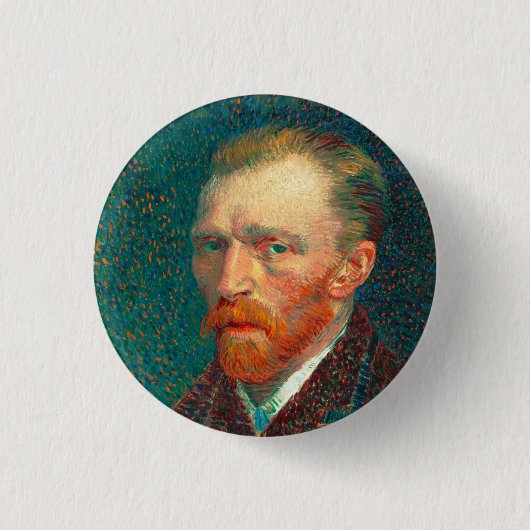 Vincent Van Gogh Self Portrait mit Anzug Fine Art Button (Vorderseite)