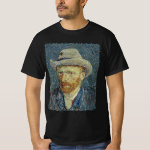 Vincent van Gogh Self Portrait mit grauem Filzhut T-Shirt
