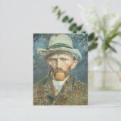 Vincent Van Gogh Self Portrait mit Gray Felt Hat Postkarte (Stehend Vorderseite)