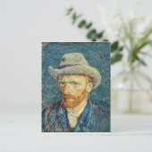 Vincent Van Gogh Self Portrait mit Gray Felt Hat Postkarte (Stehend Vorderseite)