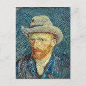 Vincent Van Gogh Self Portrait mit Gray Felt Hat Postkarte (Vorderseite)