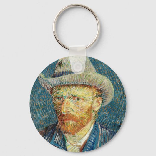 Vincent Van Gogh Self Portrait mit Gray Felt Hat Schlüsselanhänger (Vorderseite)