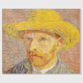 Vincent Van Gogh Self Portrait mit Straw Hat Art Geschenkpapier (Flach)