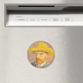 Vincent Van Gogh Self Portrait mit Straw Hat Art Magnet (In Situ (Geschirrspüler))