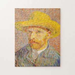 Vincent Van Gogh Self Portrait mit Straw Hat Art Puzzle