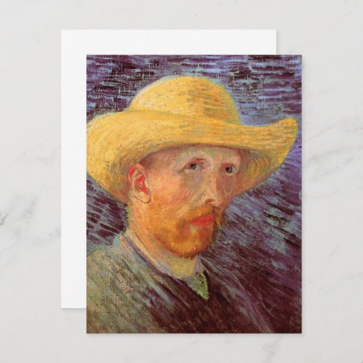 Vincent van Gogh Self Portrait mit Strohhut (Vorne/Hinten)