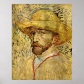 Vincent van Gogh Self Portrait mit Strohhut Poster (Vorne)