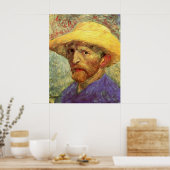 Vincent van Gogh Self Portrait mit Strohhut Poster (Küche)