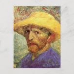 Vincent van Gogh Self Portrait mit Strohhut Postkarte<br><div class="desc">Selbstportrait mit Strohhut von Vincent van Gogh ist ein Vintages Porträtmalerei des Post-Impressionismus, in dem die Künstlerin das tägliche Leben einnimmt. Van Gogh schuf während seines Lebens viele Selbstporträts, er war ein produktiver Selbstportraitist, der sich zwischen 1886 und 1889 siebenunddreißig Mal malte. In all diesen Selbstportraits fällt auf, dass der...</div>