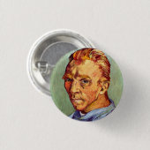 Vincent Van Gogh Self Portrait ohne Bart Art Button (Vorne & Hinten)