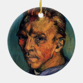 Vincent van Gogh Self Portrait ohne Bart Keramikornament (Hinten)