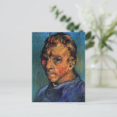 Vincent van Gogh Self Portrait ohne Bart Postkarte (Stehend Vorderseite)