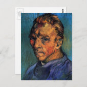 Vincent van Gogh Self Portrait ohne Bart Postkarte (Vorne/Hinten)