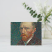 Vincent Van Gogh - Self Portrait Painting Postkarte (Stehend Vorderseite)