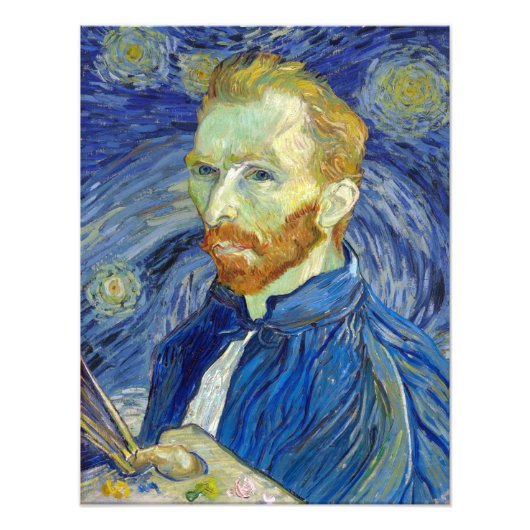 Vincent van Gogh Self-Portrait Starry Night Poster (Vorne)