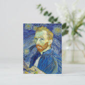 Vincent van Gogh Self-Portrait Starry Night Postkarte (Stehend Vorderseite)