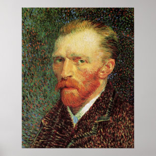Vincent van Gogh Self Portrait, Vintage Kunst Poster