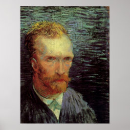 Vincent van Gogh Self Portrait, Vintage Kunst Poster