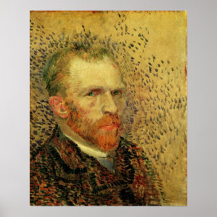 Vincent van Gogh Self Portrait, Vintage Kunst Poster