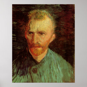 Vincent van Gogh Self Portrait, Vintage Kunst Poster