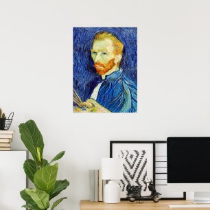 Vincent van Gogh Self Portrait, Vintage Kunst Poster
