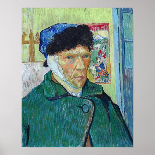 Vincent van Gogh - Self-portrait with bandaged ear Poster (Vorne)