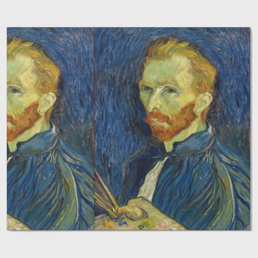 Vincent Van Gogh Self Portrait With Vorlage Geschenkpapier (Flach)