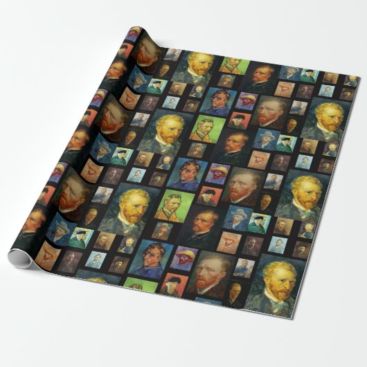 Vincent van Gogh Selfy Collage Geschenk Geschenkpapier (Ungerollt)