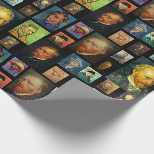 Vincent van Gogh Selfy Collage Geschenk Geschenkpapier (Ecke)