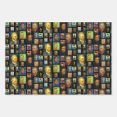 Vincent van Gogh Selfy Collage Geschenk Geschenkpapier Set (Vorderseite 2)