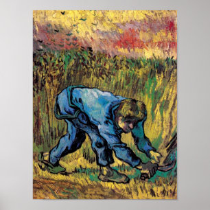 Vincent Van Gogh - Sensenmann mit Sichel - Kunst Poster