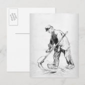 Vincent van Gogh | Sensenmann Postkarte (Vorne/Hinten)