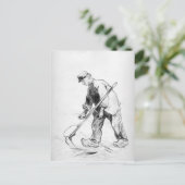 Vincent van Gogh | Sensenmann Postkarte (Stehend Vorderseite)