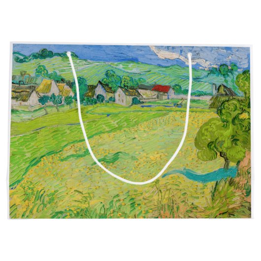 Vincent van Gogh - Sicht auf die Vessenots bei Auv Große Geschenktüte (Rückseite)