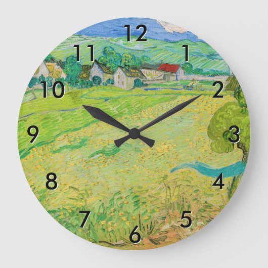 Vincent van Gogh - Sicht auf die Vessenots bei Auv Große Wanduhr (Vorderseite)