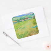 Vincent van Gogh - Sicht auf die Vessenots bei Auv Quadratischer Aufkleber (Umschlag)