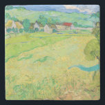 Vincent van Gogh - Sicht auf die Vessenots bei Auv Steinuntersetzer<br><div class="desc">Aussicht auf Vessenots bei Auvers - Vincent van Gogh,  Oil on Leinwand,  1890 in Auvers-sur-Oise</div>