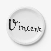 Vincent Van Gogh Signature Pappteller (Vorderseite)