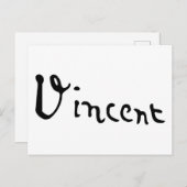 Vincent Van Gogh Signature Postkarte (Vorne/Hinten)