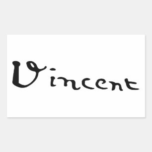 Vincent Van Gogh Signature Rechteckiger Aufkleber
