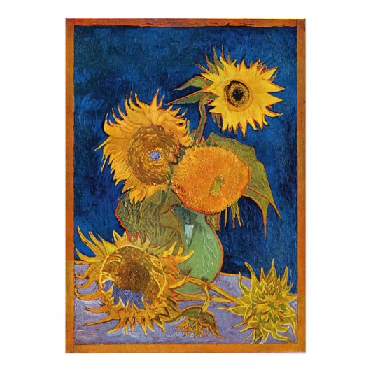 Vincent Van Gogh Six Sunflowers Foto Erweiterung (Vorne)