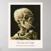 Vincent Van Gogh Skeleton Burning Cigarette Skull Poster (Vorne)