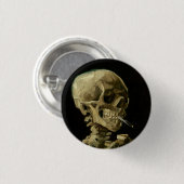 Vincent Van Gogh Skeleton mit einer brennenden Zig Button (Vorne & Hinten)