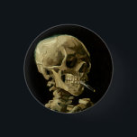 Vincent Van Gogh Skeleton mit einer brennenden Zig Button<br><div class="desc">Vincent Van Gogh Skeleton with a Burning Zigarette Vintage Fine Art Button</div>