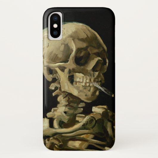 Vincent Van Gogh Skeleton mit einer brennenden Zig Case-Mate iPhone Hülle (Rückseite)
