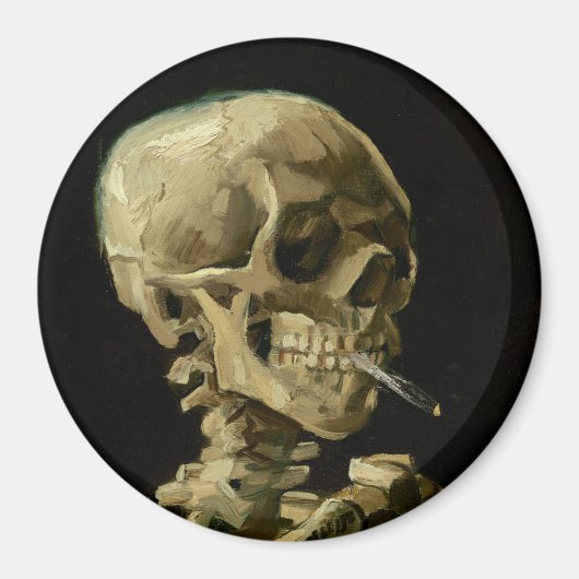 Vincent Van Gogh Skeleton mit einer brennenden Zig Magnet (Vorne)