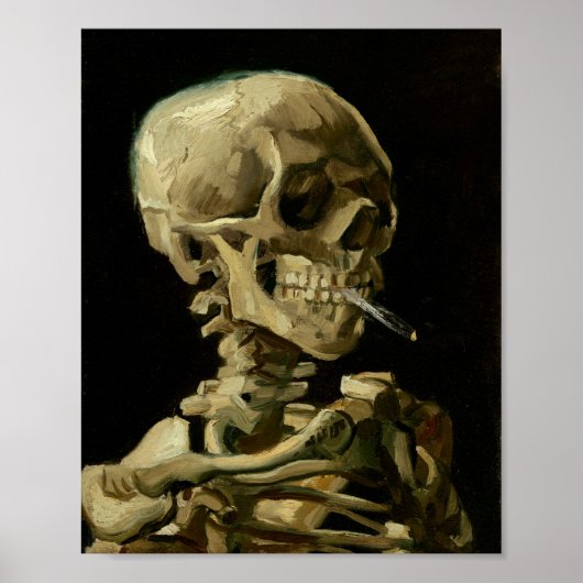 Vincent Van Gogh Skeleton mit einer brennenden Zig Poster (Vorne)
