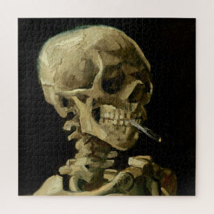 Vincent Van Gogh Skeleton mit einer brennenden Zig Puzzle